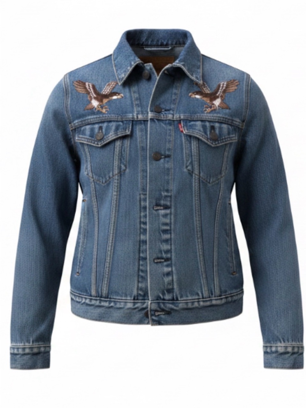 Levi's Blue Denim Jacket with Eagle Embroidery